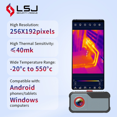 256*192 Resolution Android Thermal Imaging Module Mini Handheld Infrared Camera for Mobile Phone